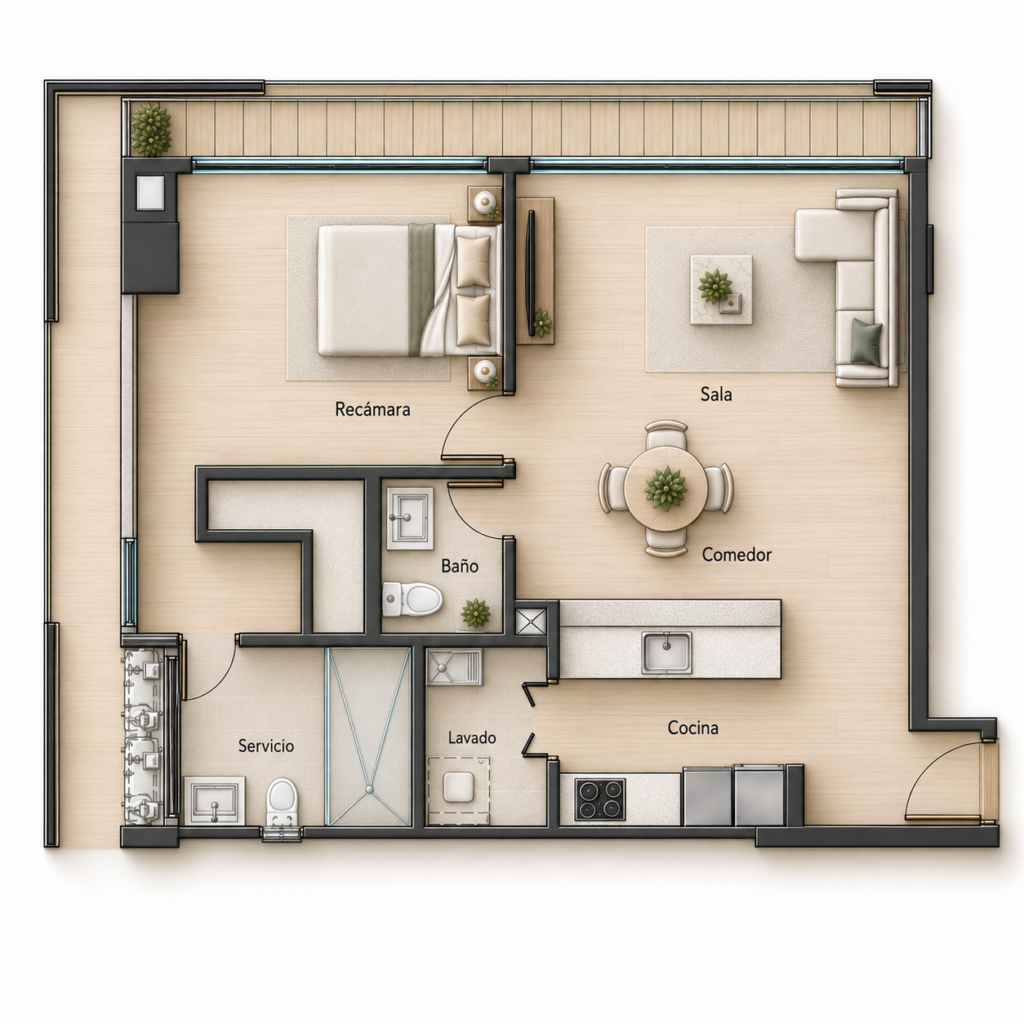 Plano modelo Modelo A-C-E-G - 1 Rec